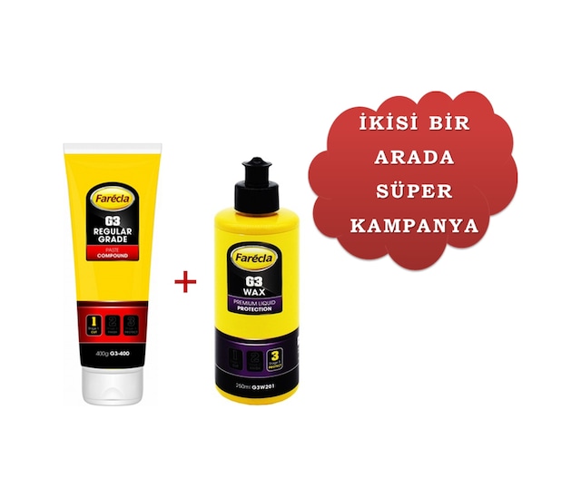 Farecla G3 Sıvı Pasta 400 Gr ve Farecla G3 Wax Cila 250 Ml