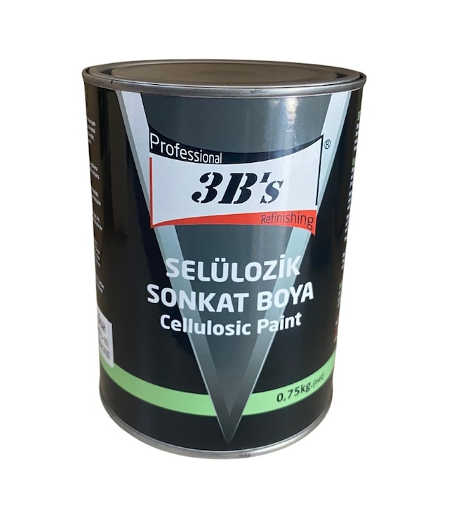 3b's Selülozik Boya Mat Siyah 0,750kg Net