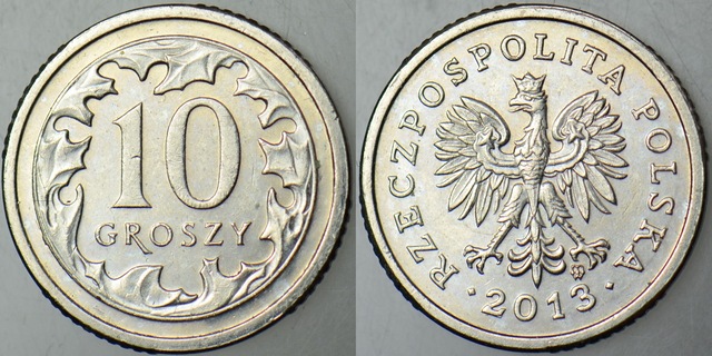 Polonya 10 Groszy 2013 Çilaltı.