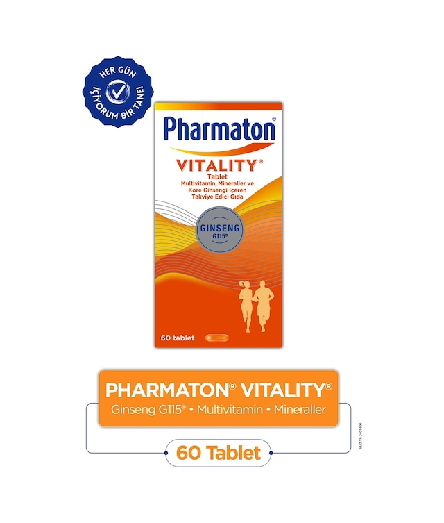Pharmaton Vitality Ginseng G115 Multivitamin ve Mineraller 60 Tablet