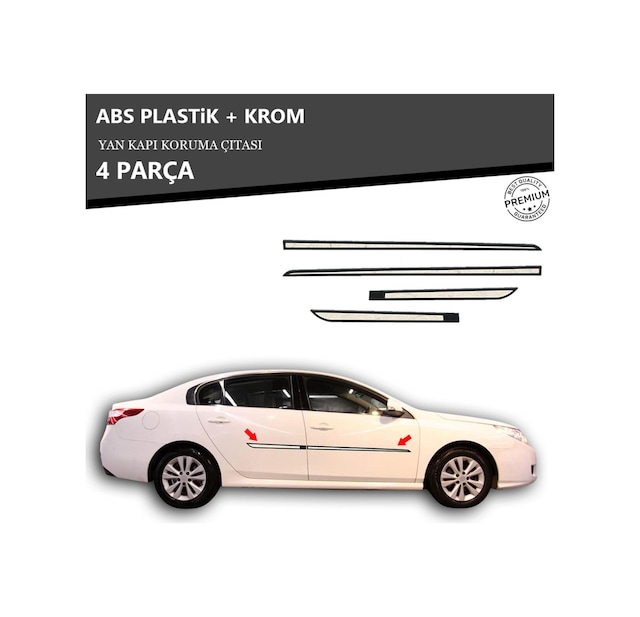 Renault Latitude Yan Kapı Koruma Çıtası Plastik + Krom Unvrslppkçt00033