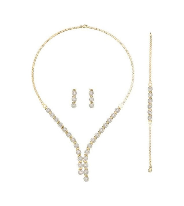 14 Ayar Çiçekli Salkımlı Set 25.00 Gram