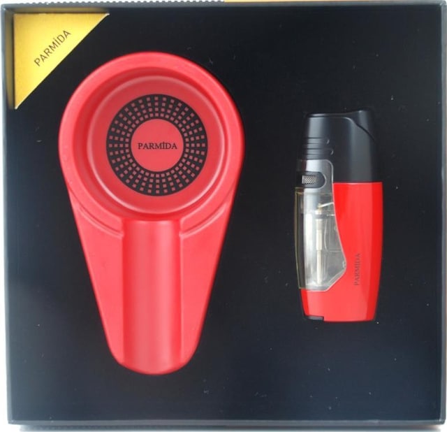 Parmida Çakmak Küllük İkili Kırmızı Set - Tr2481