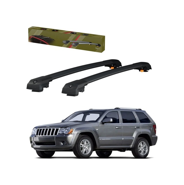 Jeep Grand Cherokee 2005-2010 Trx1 Carrier Kilitli Ara Atkı Taşıyıcı Tavan Barı Siyah