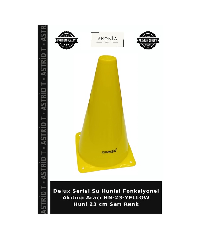 Delux Serisi Su Hunisi Fonksiyonel Akıtma Aracı Hn-23-yellow Huni 23 Cm Sarı Renk