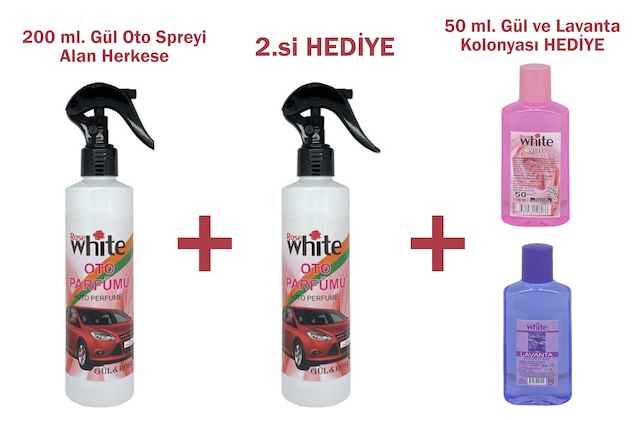 Hediyeli Ürün 200 Ml. Gül Oto Parfümü Alan Herkese 200 ML