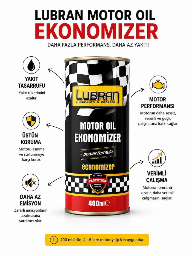 Lubran Ekonomizer Motor Koruyucu 400 Ml Yağ Katkısı