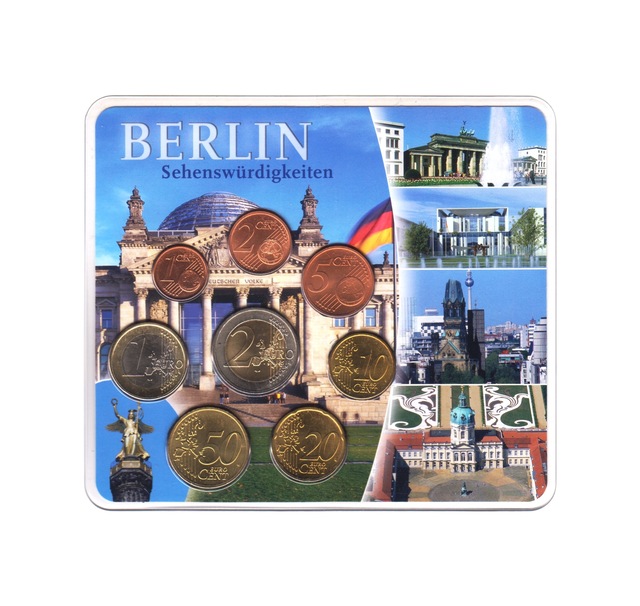 Almanya Euro Tam Set 2003 A Berlin. Özel Kartında Çil.