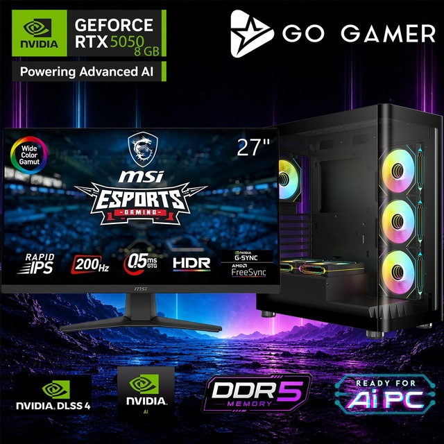 Go Gamer AE570DP Ryzen 7 9700X RTX 5050 16GB RAM 1TB SSD