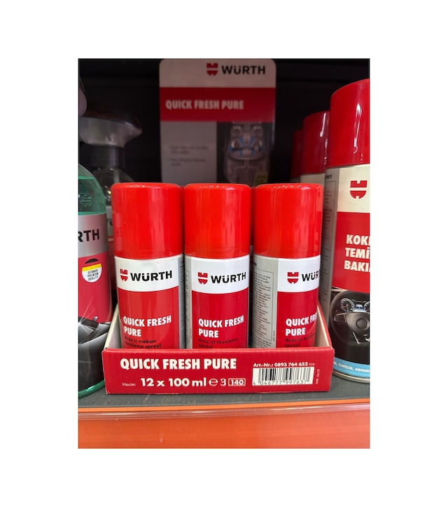 Quick Fresh Pure 100 Ml Klima Koku Bombası Araç Içi Tazeleme Spreyi Kötü Koku Giderici