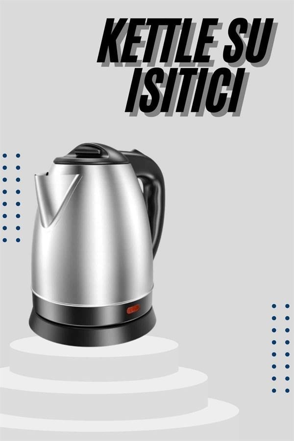 Kettle - 156 - C F Tipi 220-240v Paslanmaz Çelik Elektrik Kablolu - Ilkestor - Otomatik Kapanma