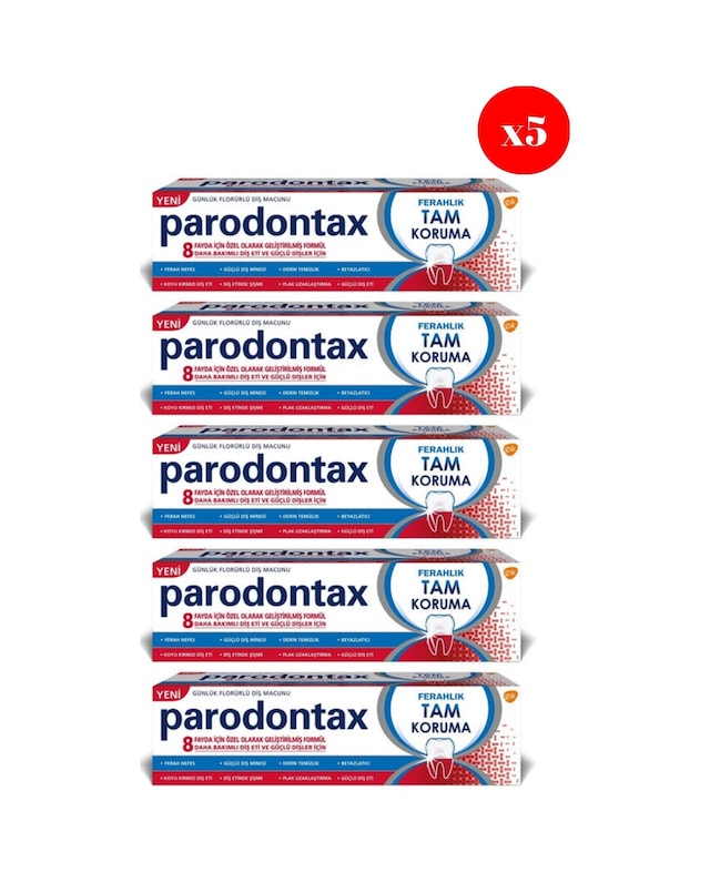 Parodontax Ferahlık Tam Koruma Diş Macunu 50ml X5 Adet