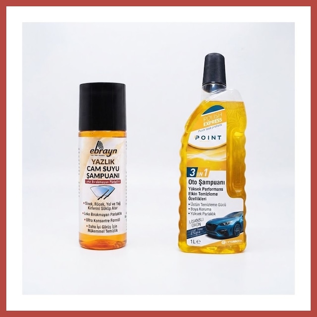 Bezos Cilalı Konsantre Oto Şampuanı 1 Litre Ve Oto Cam Suyu Şampuanı 40 Ml 1 Adet Erdotıca