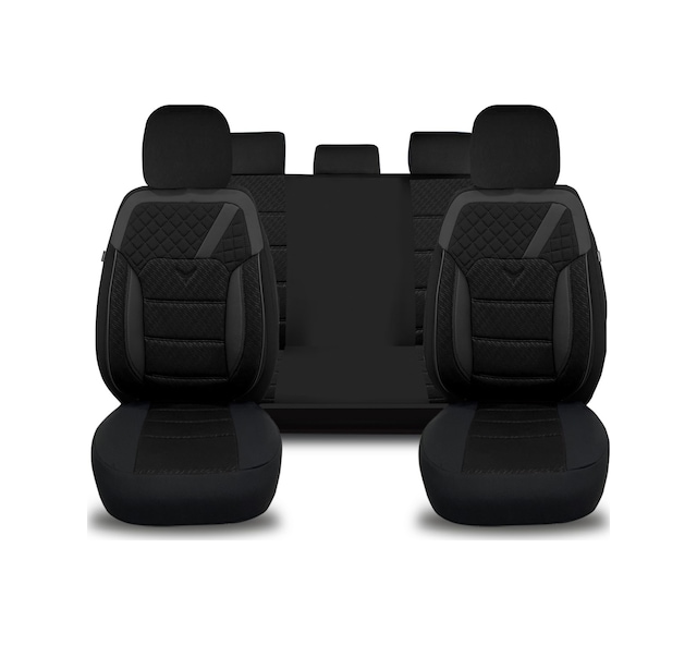 Minderland K1 - Fiat Fiorino İle Uyumlu Koltuk Kılıfı, Tam Takım/siyah