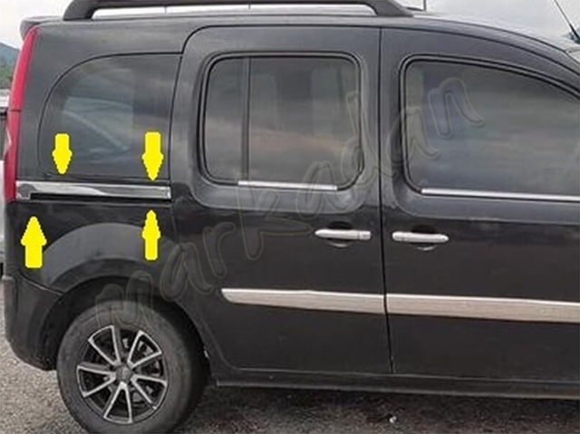 Renault Kangoo Krom Sürgülü Kapı Çıtası 2008 Sonrası 2 Parça Pasl