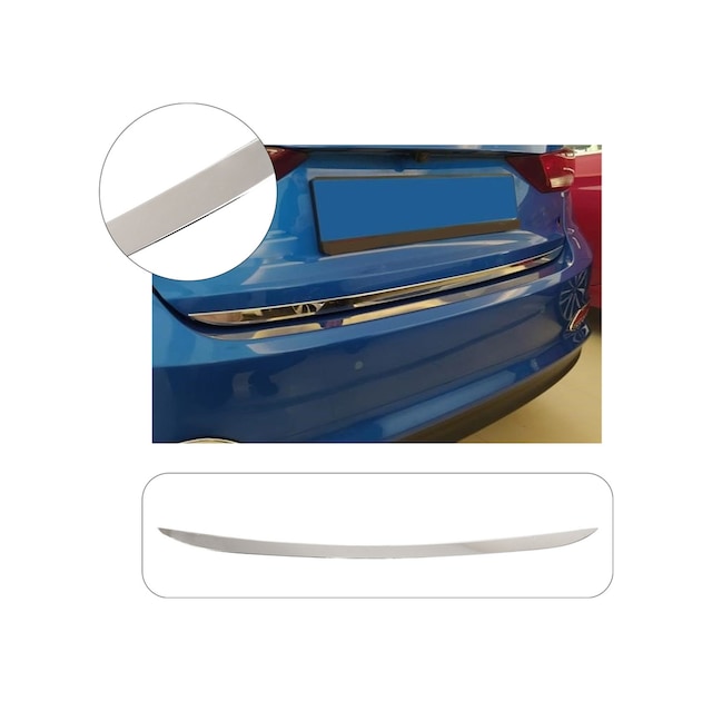 Hyundai Elantra Uyumlu 2011-2015 Krom Bagaj Alt Çıtası Paslanmaz Çelik