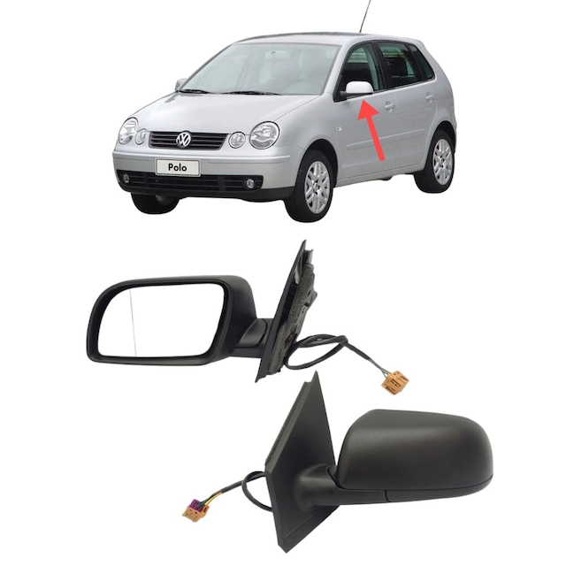 Asparts - Vw Polo 2002 - 2005 Elektrikli Isıtmalı Dış Dikiz Aynası Sol-sürücü 6q1857507g Viewmax
