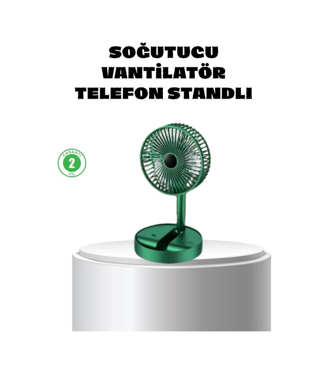Katlanabilir Mini Fan - 3 Kademeli Soğutma Şarjlı