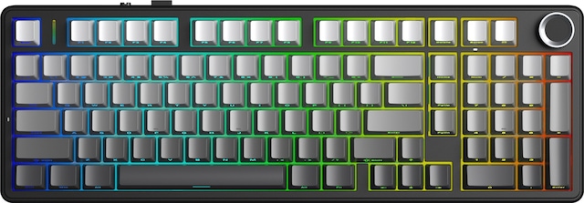 Aula F99 Pro 3 Modlu Rgb Hot Swap Mekanik Nimbus V3 Switch Kablosuz Makrolu Klavye Gradyan Gri