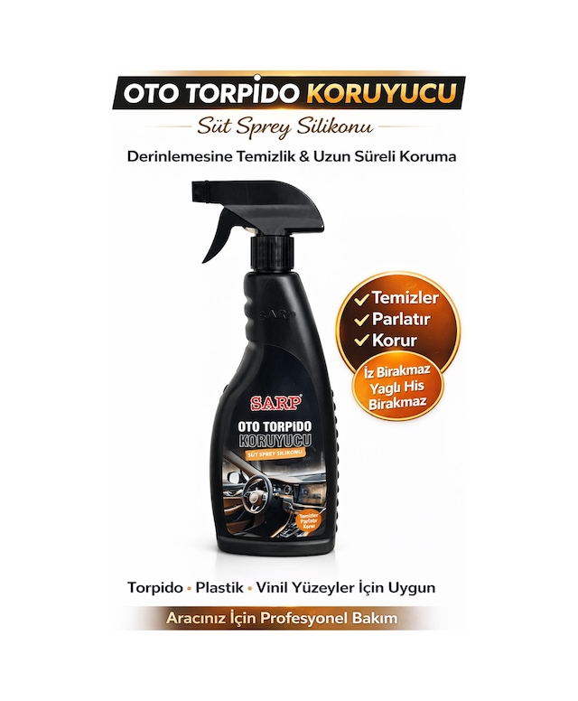 Sarp Torpido Bakım Sütü Oto Torpido Temizleyici Araba Parlatıcı Koruyucu Sprey 500ml