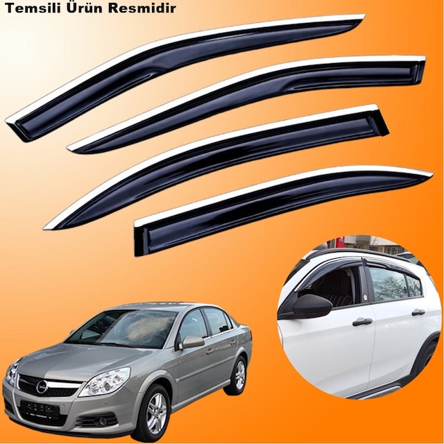 Opel Vectra C Mügen Cam Rüzgarlığı Abs Krom Nikelajlı Cam Rüzgarlığı 2002-2008 Arası 4 Lü Set