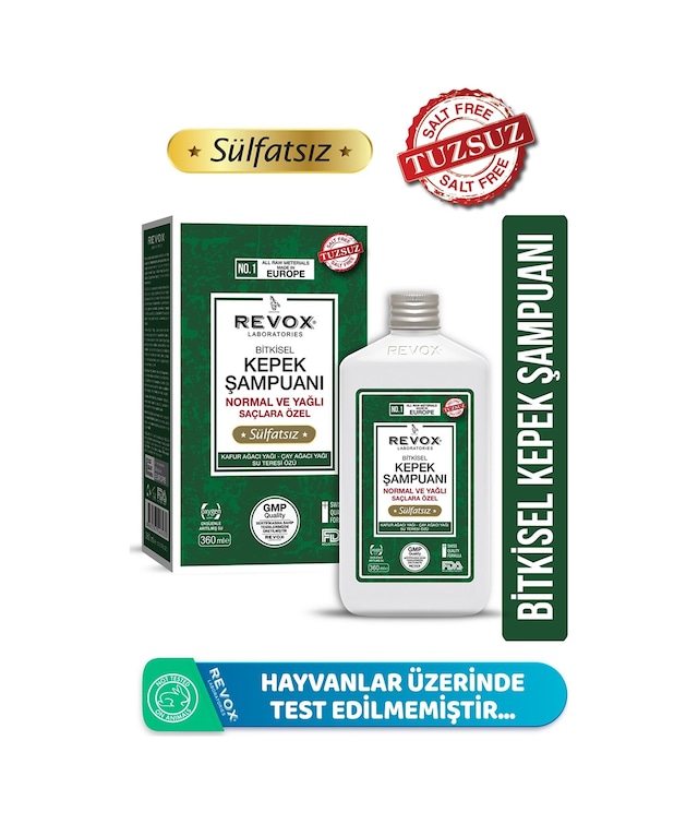 Revox Bitkisel Kepeğe Karşı Etkili Normal Ve Yağlı Saçlar İçin Şampuan 360 ML