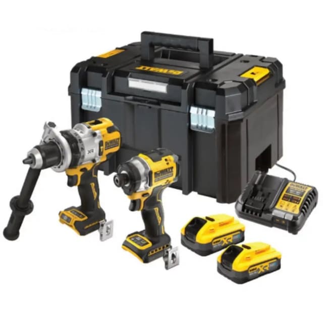 Dewalt DCK2200H2T 18V XR 5.0AH Powerstack Kömürsüz Akülü Matkap + Darbeli Vidalama Seti İkili Kit