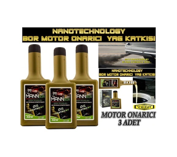 Mannbor Teknolojili Motorkoruyucu Bor Yağ Katkısı 250Ml 3 Adet N11.103