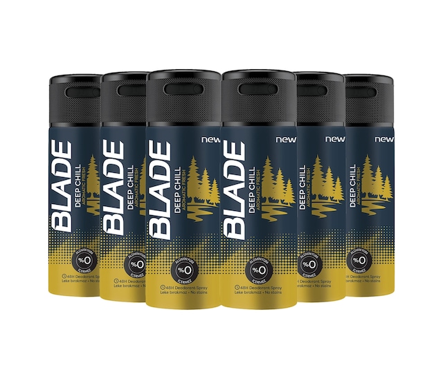 Blade Deep Chill Deodorant 6 x 150 ML