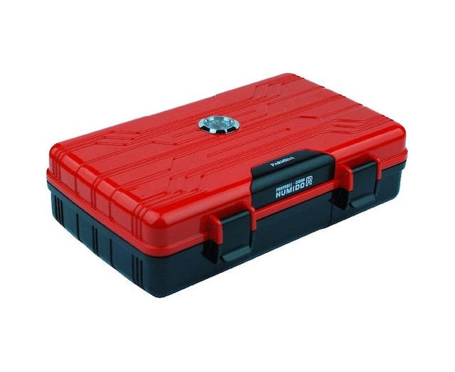 Parmida Seyahat Tipi Parlak Kırmızı Humidor Puro Kutusu - Tr2902