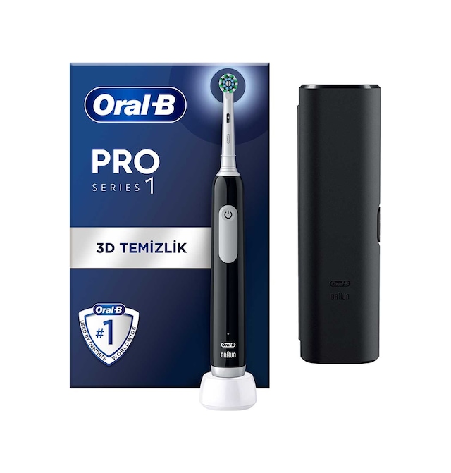 Oral-B Pro Series 1 Şarjlı 3D Diş Fırçası Siyah + Seyahat Kabı