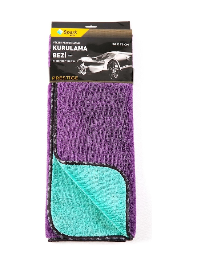 2 Adet Spark 2318 Prestige Mega Boy Mikrofiber Oto Kurulama Ve Temizlik Tank Bezi 50x75 Cm.
