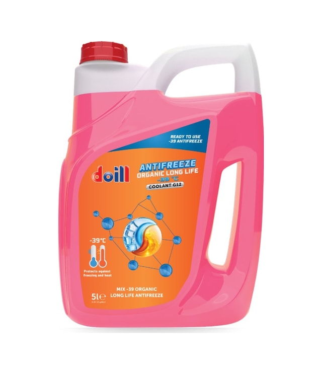 -39 / -40 Derece Hazır Karışım 5 Litre Kırmızı Organik Antifriz - G12