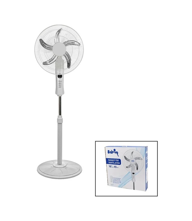 Ers- Uzaktan Kumandalı Vantilatör - Sanayi Tipi - 5 Metal Pervaneli - 3 Kademe Hız Ayarlı