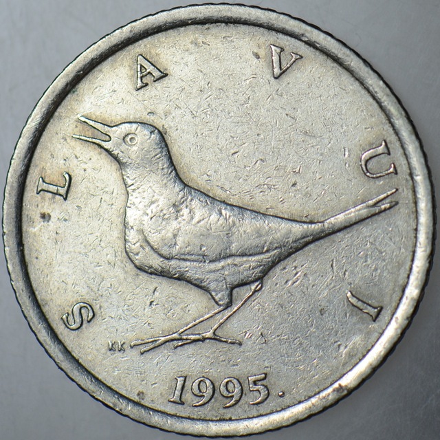 Hırvatistan 1 Kuna 1995 Sansar Ve Bülbül Temalı.