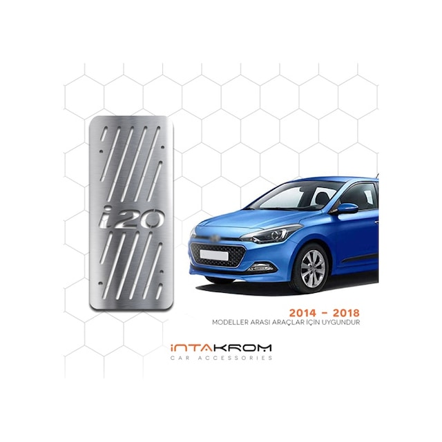 intakrom Hyundai İ20 Krom Ayak Dinlendirme Pedalı - 2014 - 2019