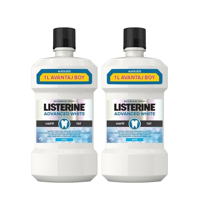 Listerine Advanced White Hafif Tat 2 x 1000 ML