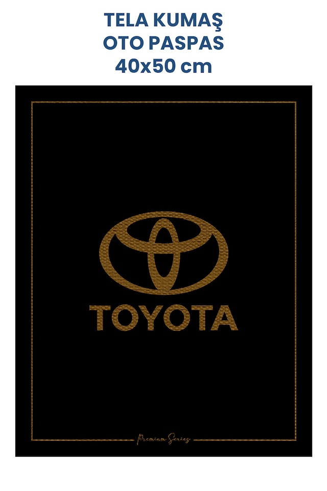 Tela Kumaş Suya Dayanıklı 40x50cm Toyota 50 Adet Oto Paspas Siyah
