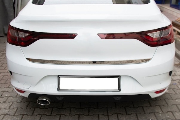 Renault Megane 4 Sedan Uyumlu Krom Bagaj Alt Çıtası Paslanmaz Çelik