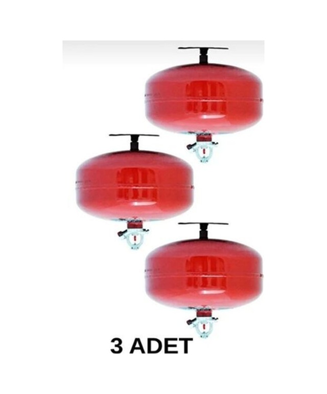 6 Kg 3 Adet Tam Otomatik Tayfun Söndürme Sistemi Yangın Tüpü Araç Oto Muayene