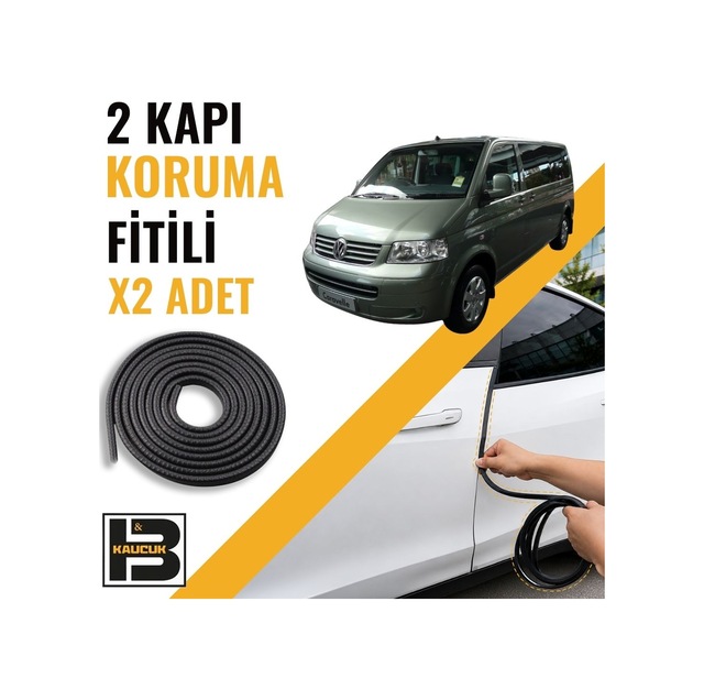 Volkwagen Caravelle T5 Kapı Koruma Fitili-iki Kapı-siyah-bm1122