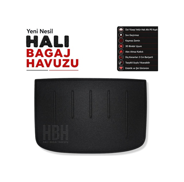 Audi A1 Sportback Halı Bagaj Havuzu 2010-2018 Arası