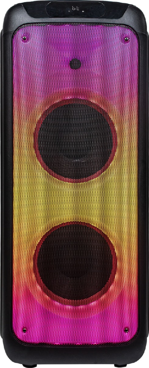 Hepu Hp 943 Taşınabilir Şarjlı Bluetooth Parti Hoparlörü 2 10 İnc Woofer 80 W Rms Extra Bass Karaoke Mikrafon