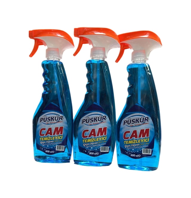 Puskur Cam Temızleyıcı 500 Ml Sprey 3 Lü