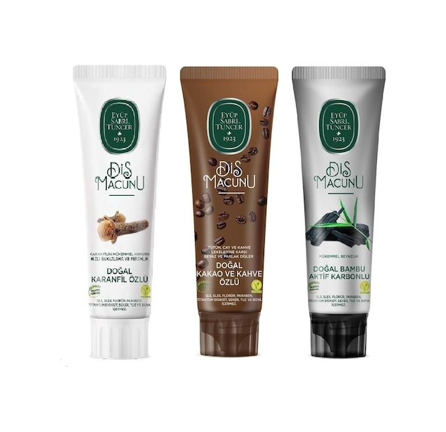 Eyüp Sabri Tuncer Bambu + Kakao + Karanfil Diş Macunu 3 x 90 ML