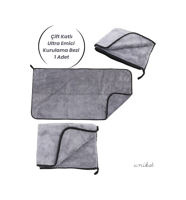 40x80 Cm Çift Katmanlı Araç Kurulama Bezi Ultra Emici Oto Kurulama Bezi 1 Adet