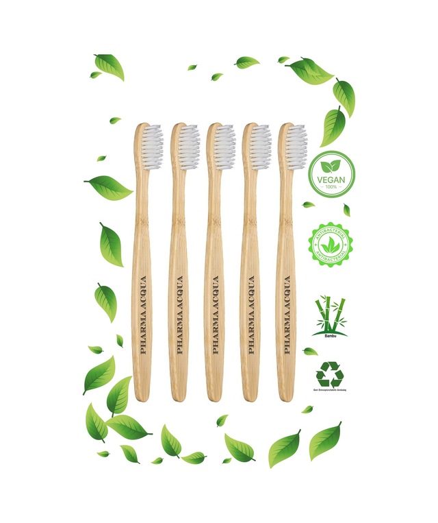 Pharma Acqua 5 Li Beyaz Bambu Diş Fırçası