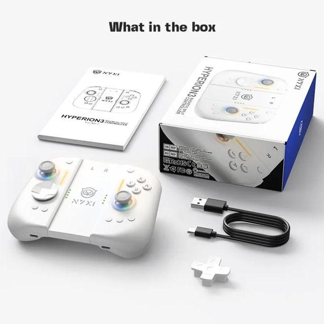 Nyxi Hyperion 3 Beyaz Joypad Switch 2 Hall Effect Drift Yapmayan Joystick Kablosuz Oyun Kolu Joy-con
