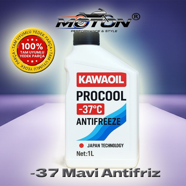 Organik Mavi Antifriz 1 Litre, -37 C Kawaoil