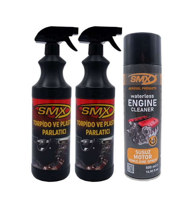 2 Adet Torpido Ve Plastik Parlatıcı - Susuz Motor Temizleme Spreyi